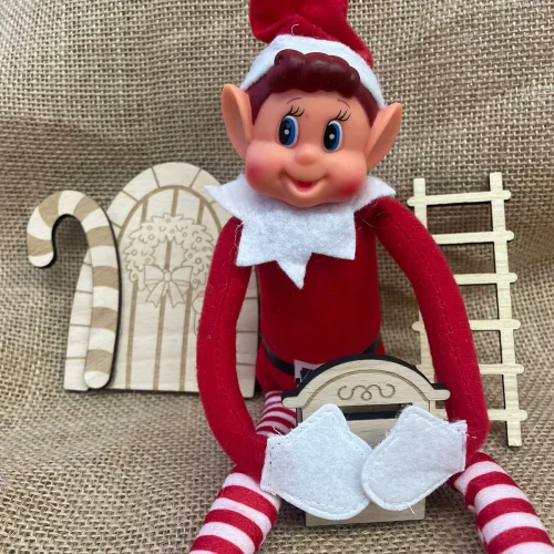 Puerta Elfo de Navidad