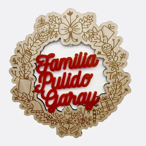 Corona de Navidad personalizada