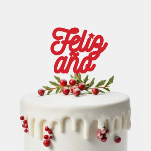 Topper tarta Feliz año